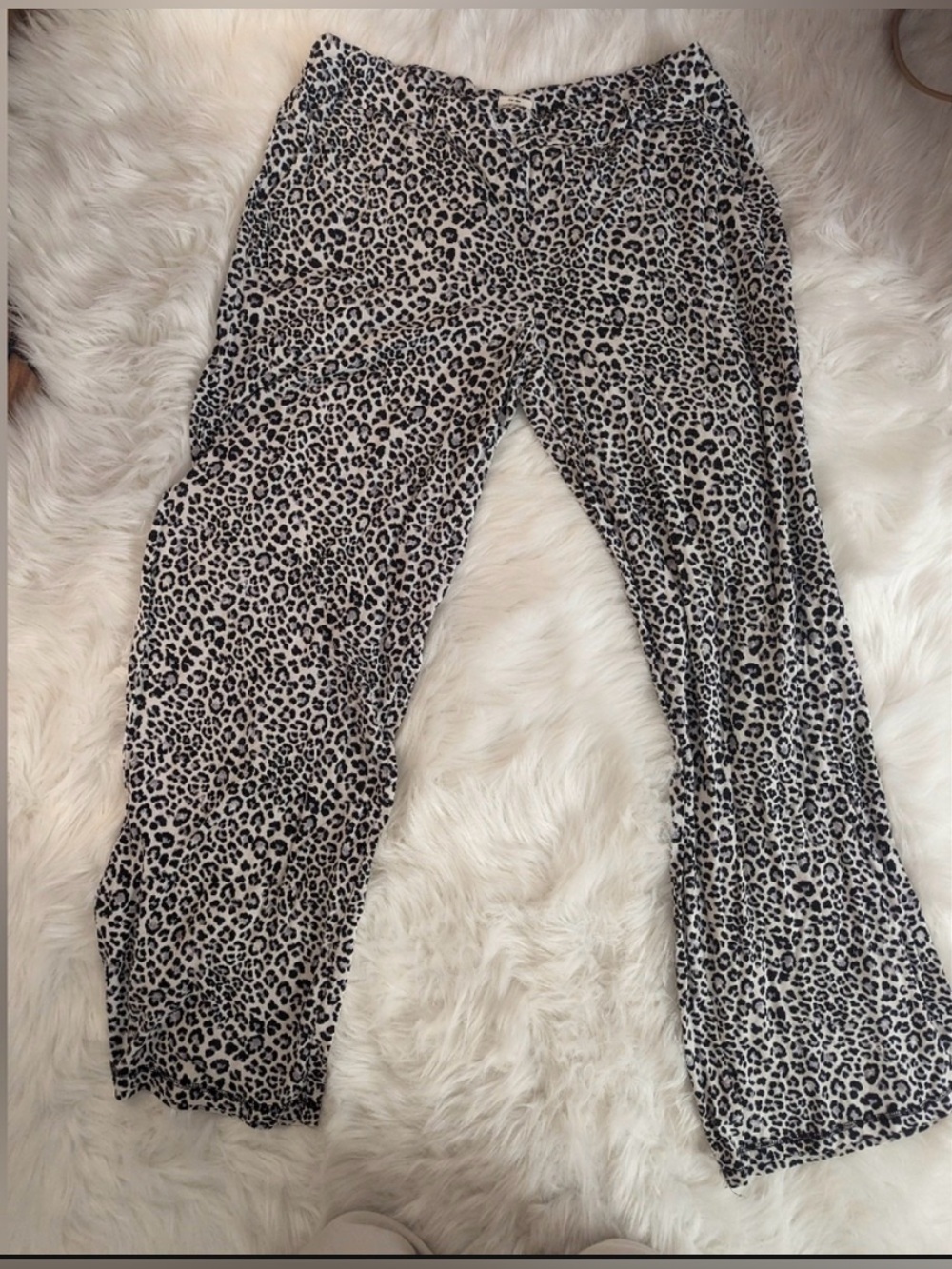 Soma XL Black, White, & Gray Leopard Print Pajama Pants